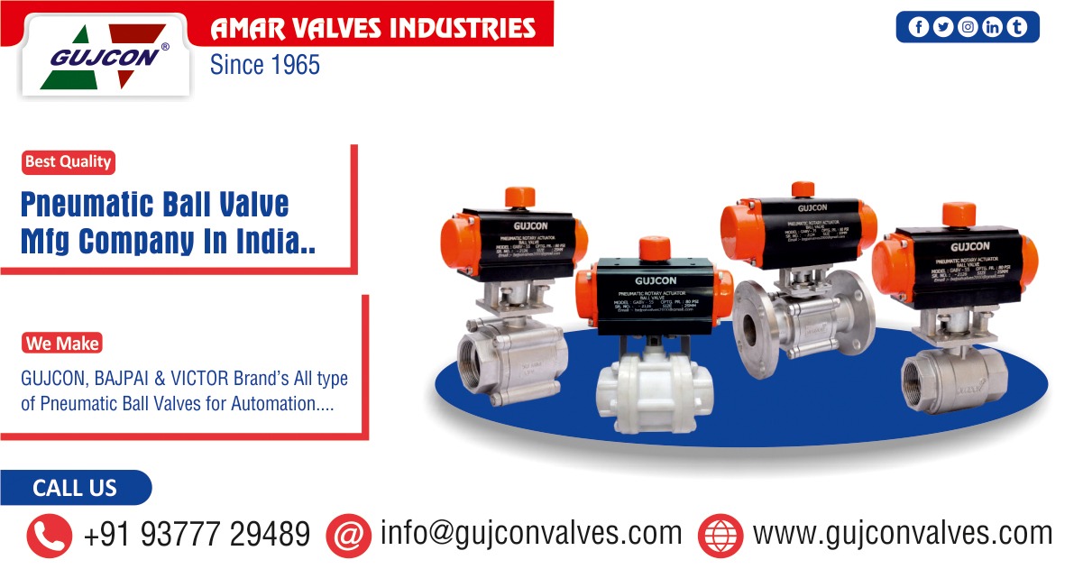 Pneumatic Ball Valve Manufacturer in Ahmedabad