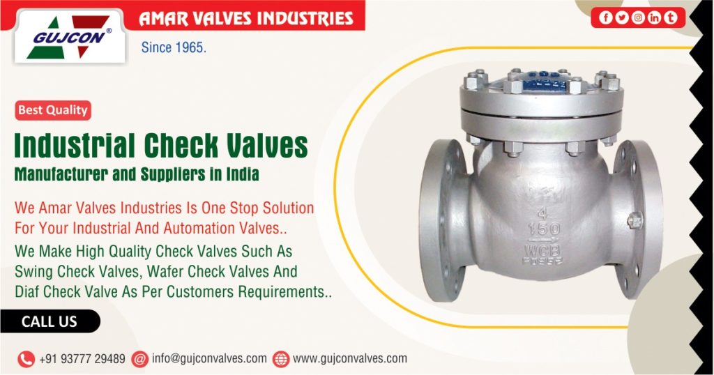 Industrial Check Valves Manufacturer and Suppliers in India Amar Valves Industries